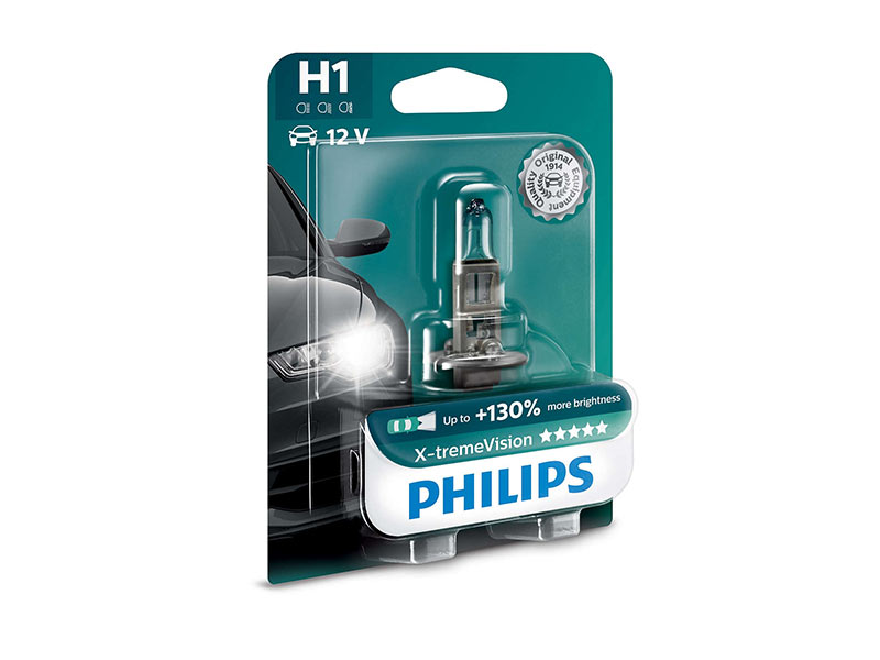 Халогенска сијалица Philips H1 X-Treme Vision12V, 55W, P14.5S, 1 бр.