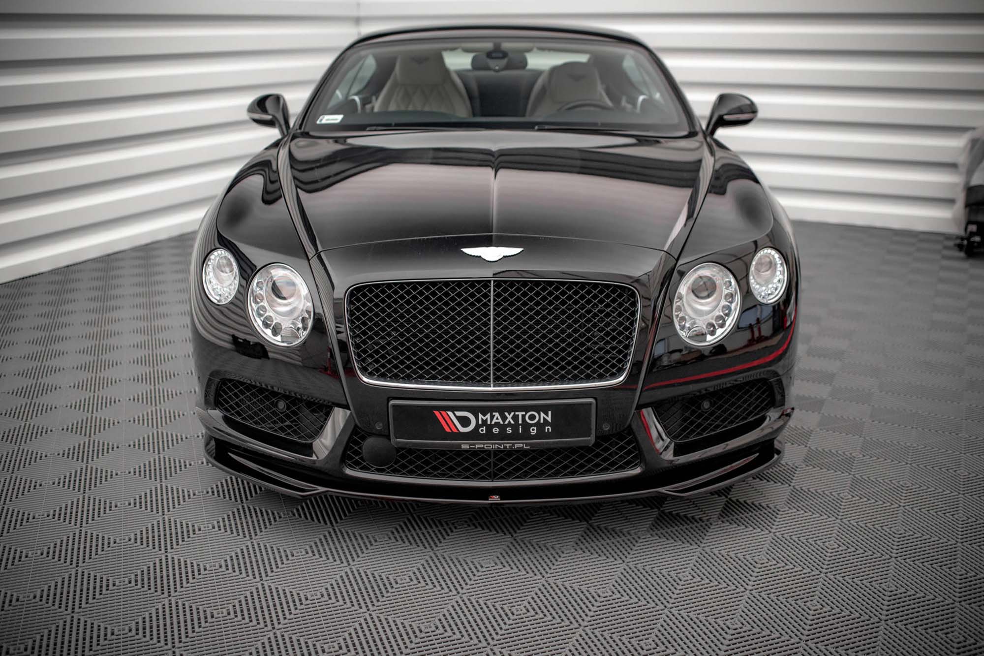 Спојлер  Maxton Design верзија 2 за преден  браник на Bentley Continental GT V8 S MK2 2014-2016, црн мат