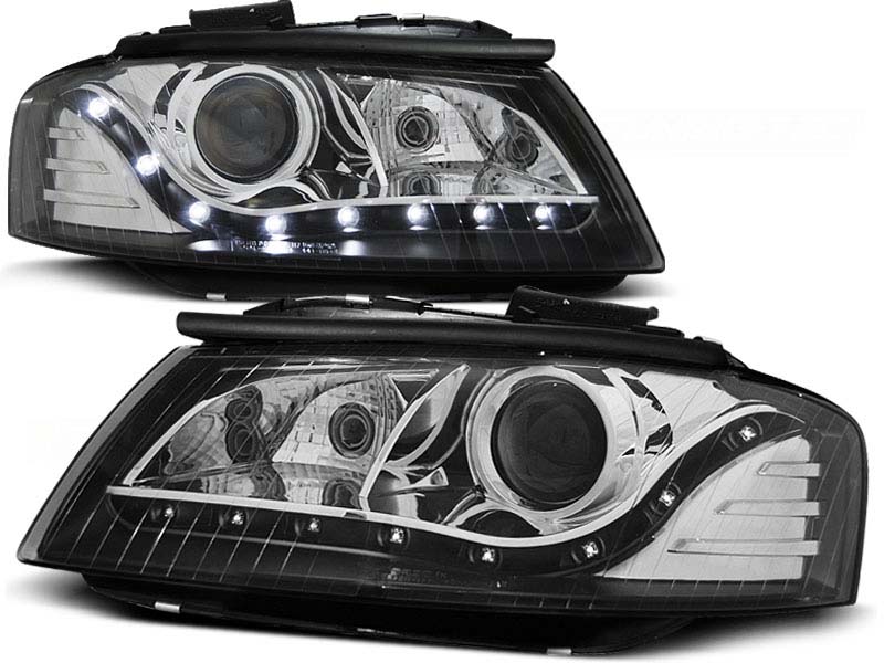 Комплет тунинг фарови со LED светла за Audi A3 8P 05.2003-03.2008 3D/5D , лев и десен