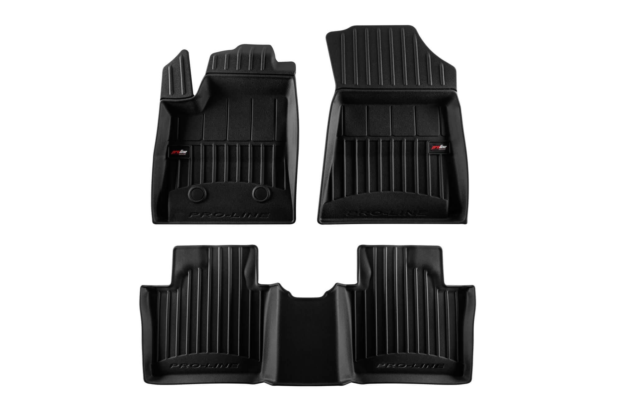 3D Гумени патосници Frogum за Renault Espace по 2023 година, 3 дела, црни