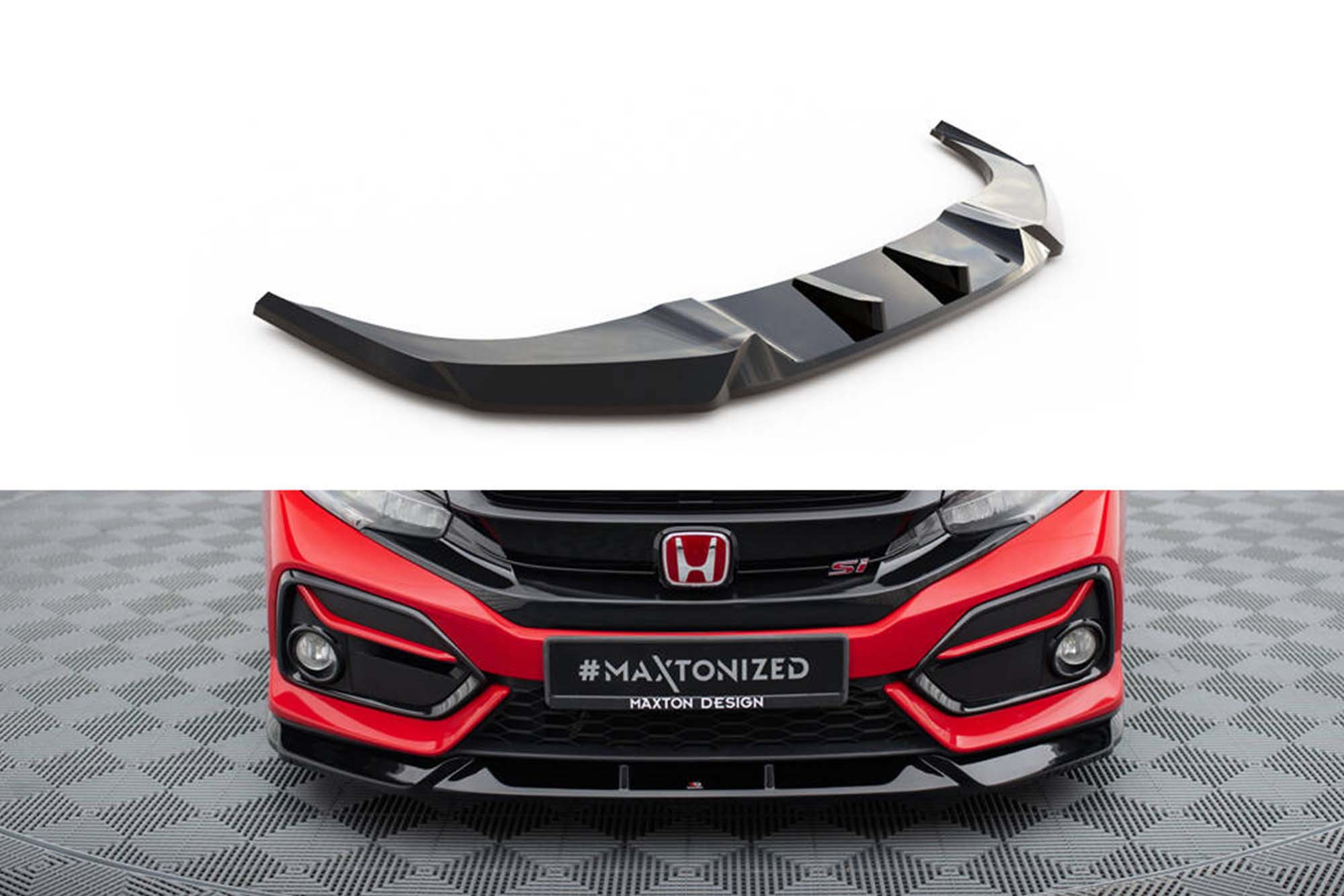 Спојлер  Maxton Design за преден  браник на Honda Civic SI 2017-2022, црн лак