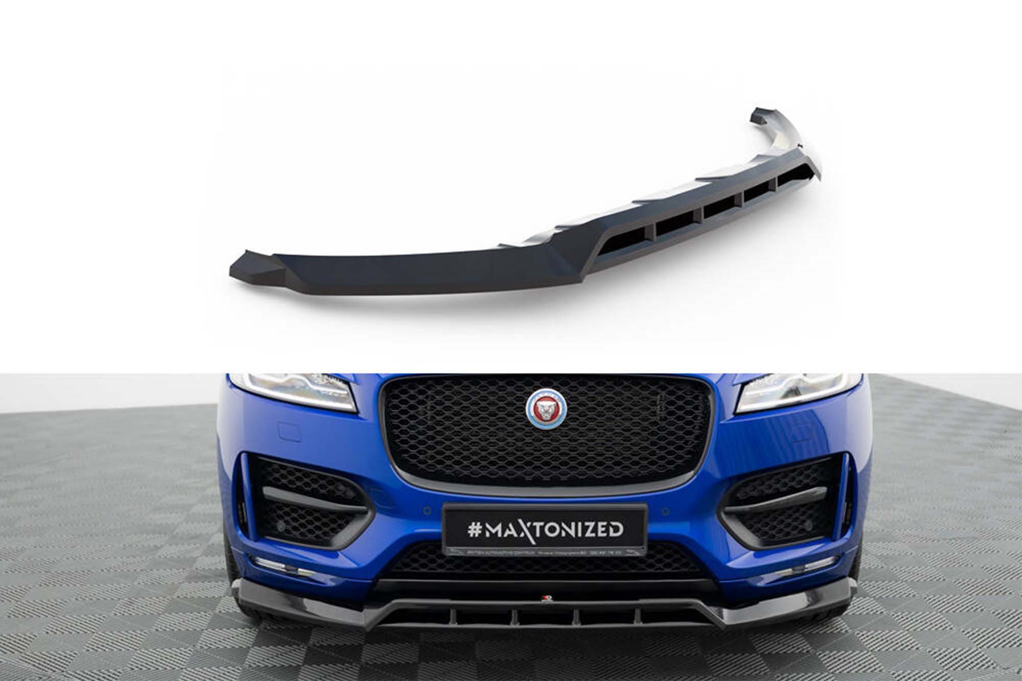 Спојлер  Maxton Design за преден  браник на Jaguar F-Pace R-Sport 2016-2020, црн лак