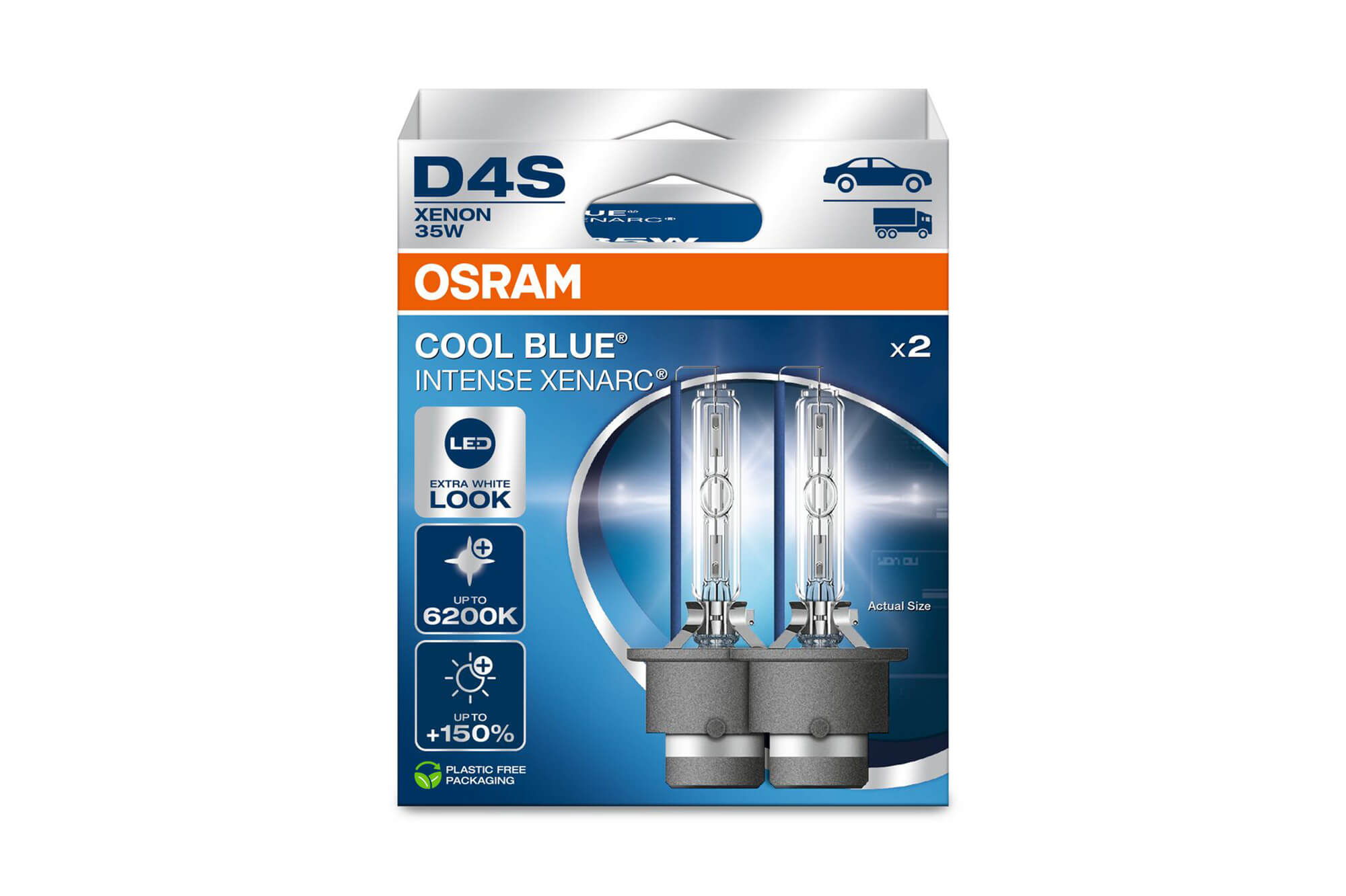 Комплет 2 бројки ксенон сијалици D4S Osram Cool Blue Intense Next Gen 42V, 35W, P32D-5, 6200K, 3200lm