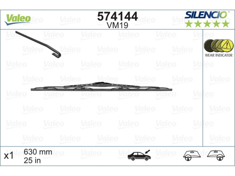 Автомобилски  бришач VALEO Silencio VM19 630мм