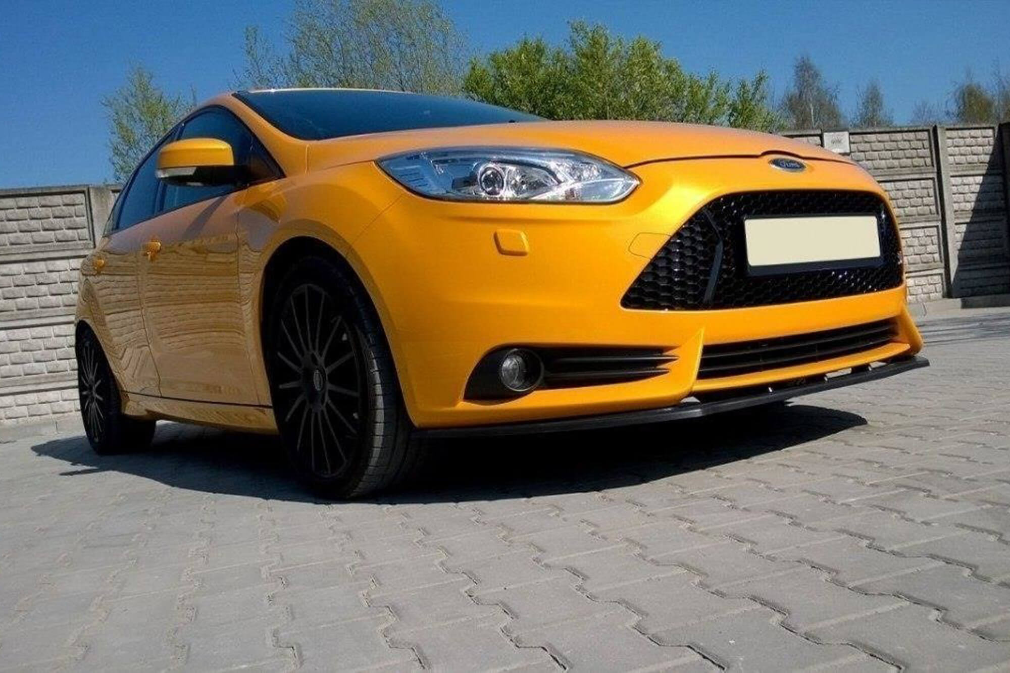 Спојлер  Maxton Design верзија 1 за преден  ST браник на Ford Focus 2012-2014, црн мат