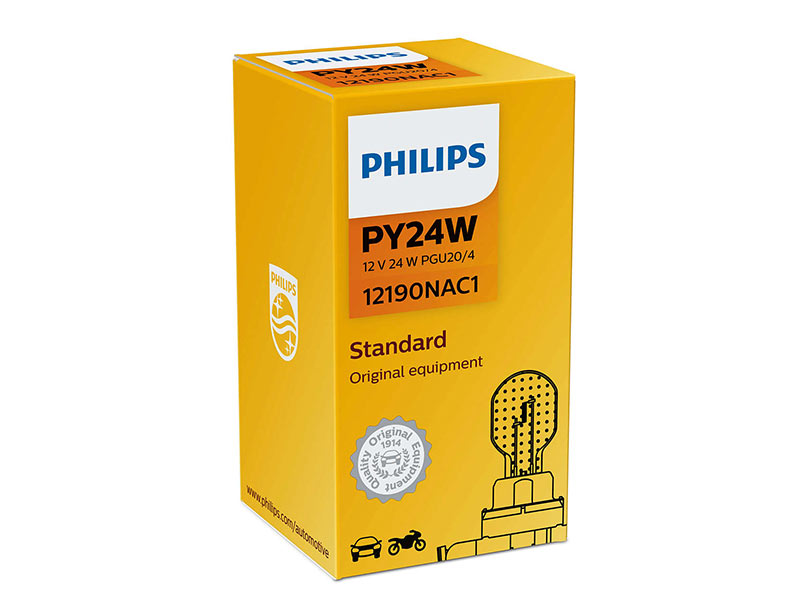 Халогенска сијалица Philips PY24W, Standard 12V, 24W, PGU20/4, 1 бр.