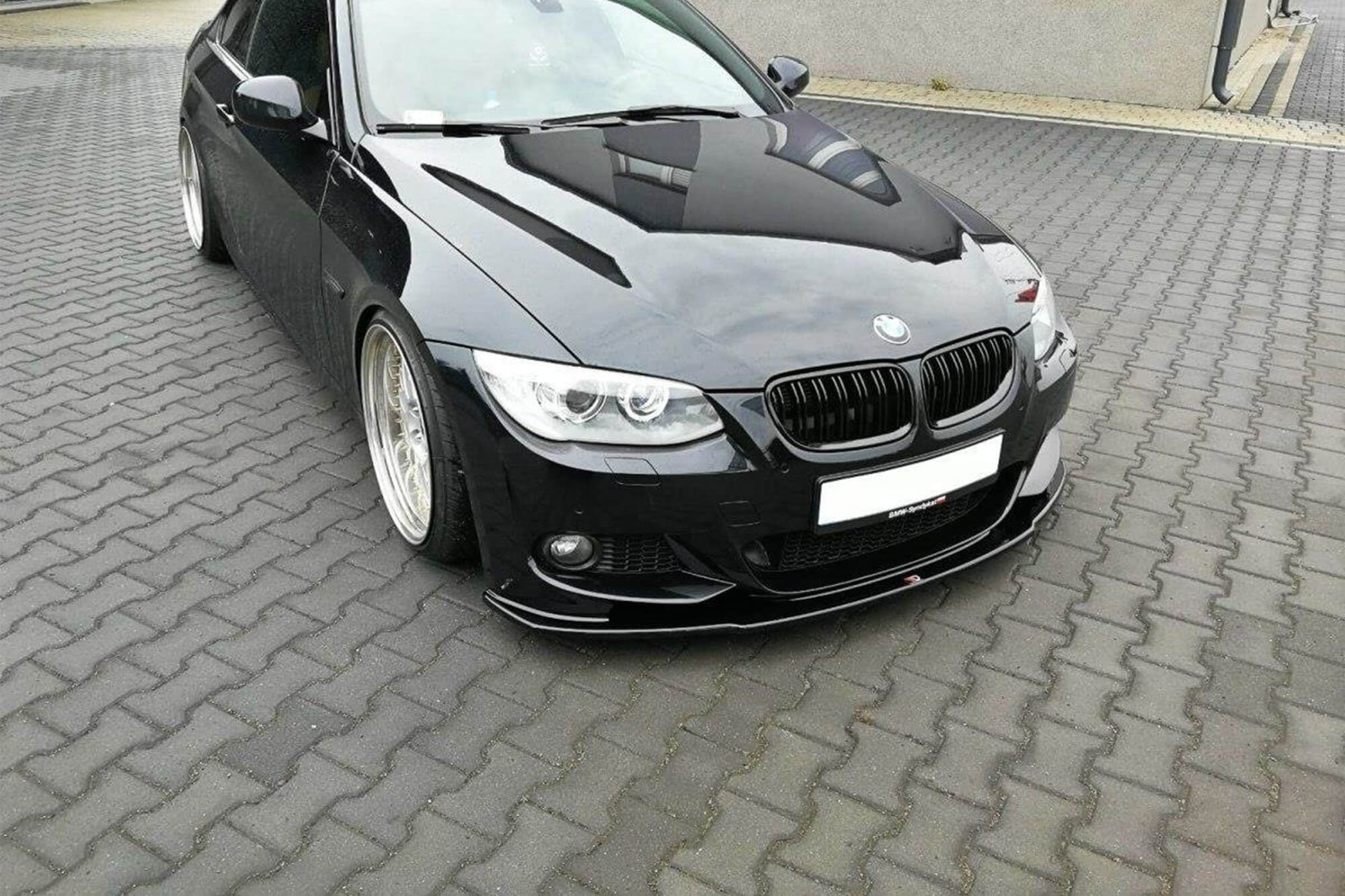 Спојлер  Maxton Design верзија 1 за преден  M Technik браник на BMW серија 3 Е92 2010-2013, црн лак