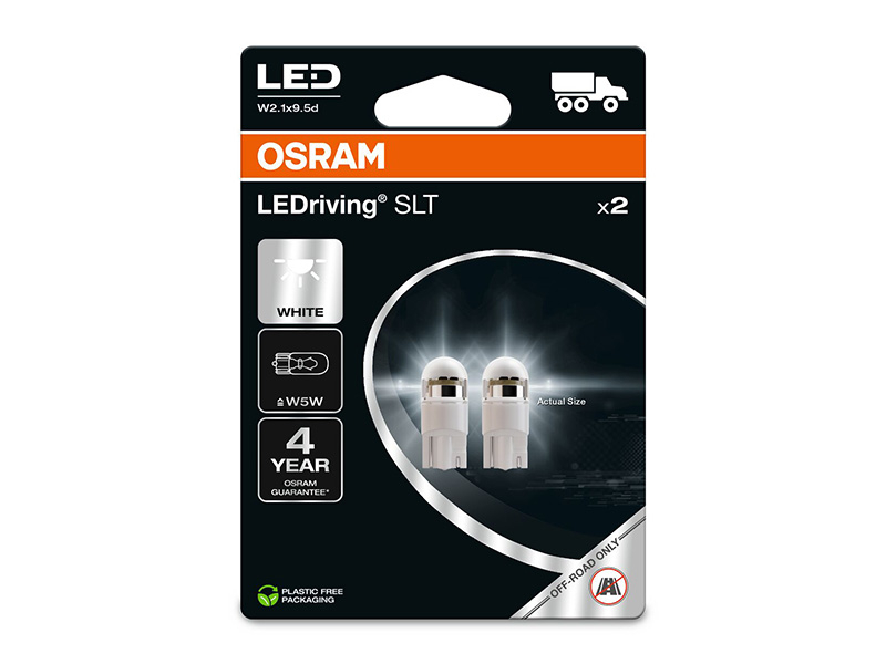 Комплет 2 бројки LED сијалици Osram SLT тип W5W бели, 24V, 1W, 6000K, 85lm, W2.1x9.5d