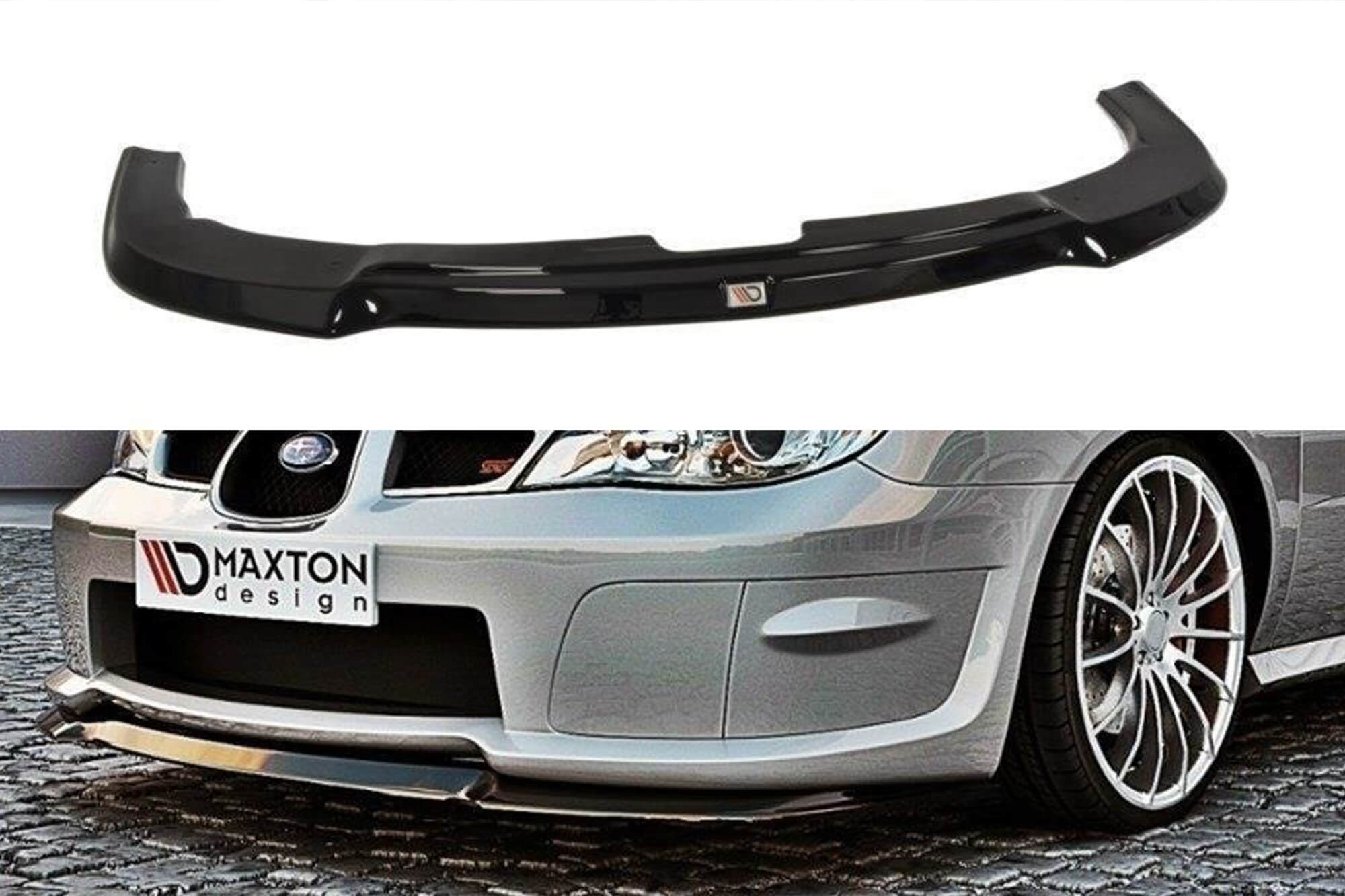 Спојлер  Maxton Design за преден  STI браник на Subaru Impreza WRX 2006-2007, црн мат