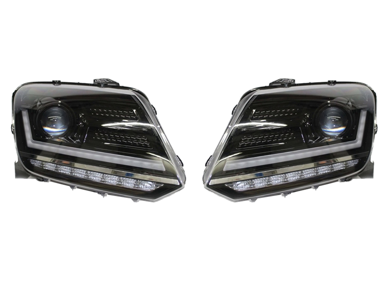 LED фарови Osram за VW Amarok по 2010 година со црна основа, за модел со халогенки фарови