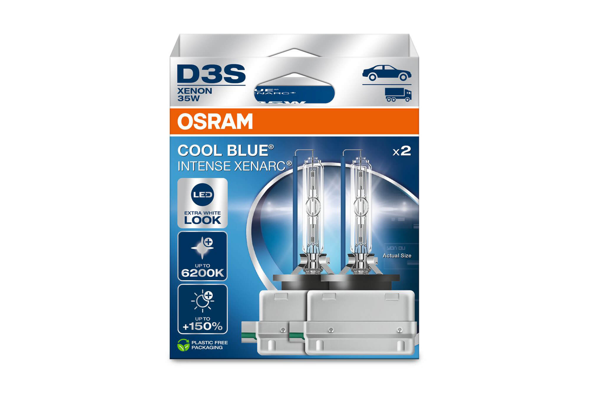 Комплет 2 бројки ксенон сијалици D3S Osram Cool Blue Intense Next Gen 42V, 35W, PK32D-5, 6200K, 3200lm