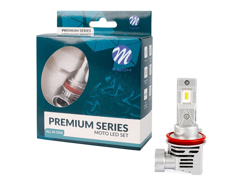 LED ламба  M-tech Premium H11, бела, 12V, 25W, 5000LM, PGJ19-2, 1 број