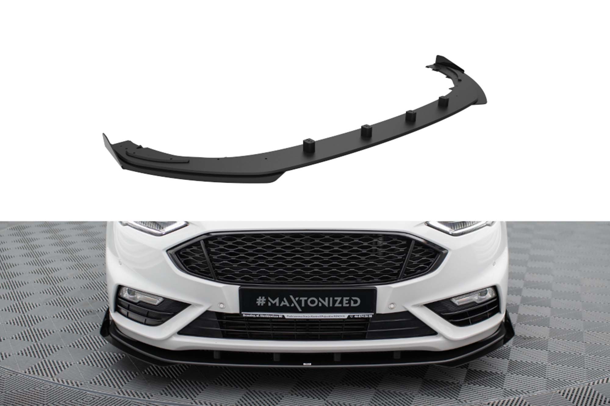 Спојлер  Maxton Design за преден  браник на Ford Mondeo Sport 2019-2022, Fusion Sport 2019-2020, црн мат