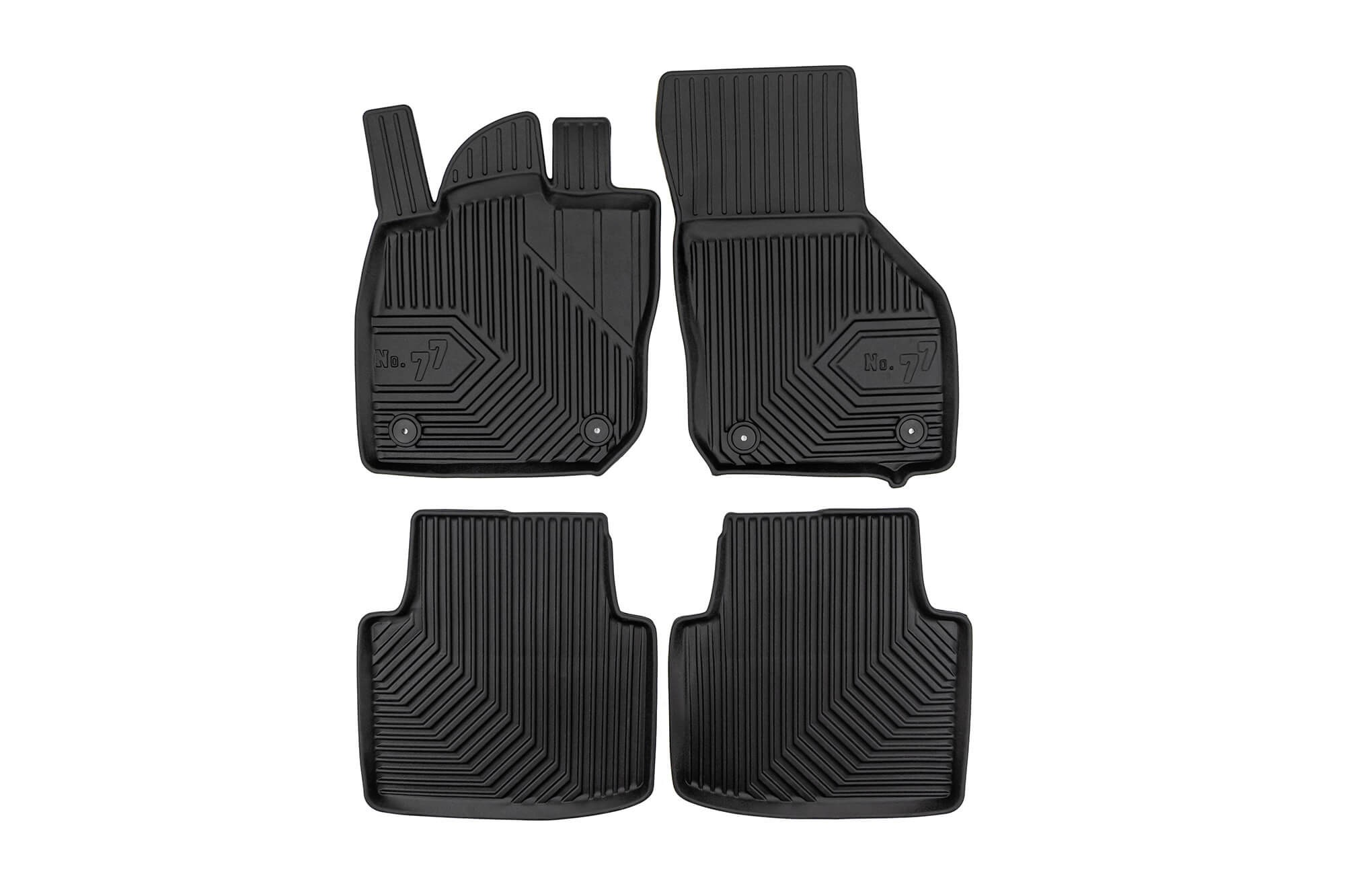 2.5D гумени патосници Frogum модел 77 за Volkswagen Passat B9 Mild Hybrid седан, караван, Skoda Superb по 2023 година, 4 дела, црни