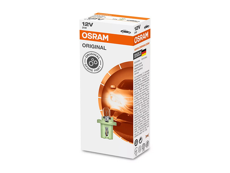 Сијалица за контролна табла/ шалт табла Osram Original 12V, 2W, BX8.5D зелена, 1 бр.