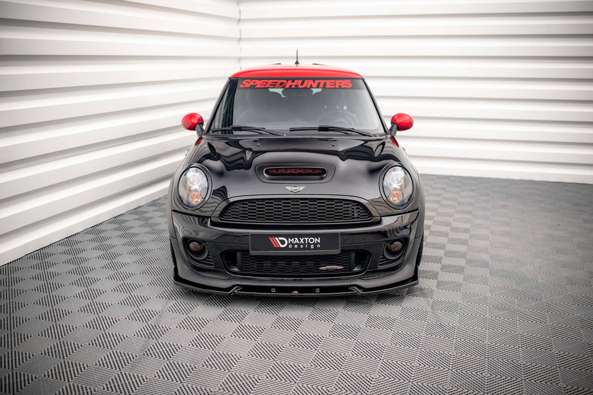 Спојлер  Maxton Design верзија 3 за преден  браник на Mini Cooper John Cooper Works R56 2006-2010,црн мат