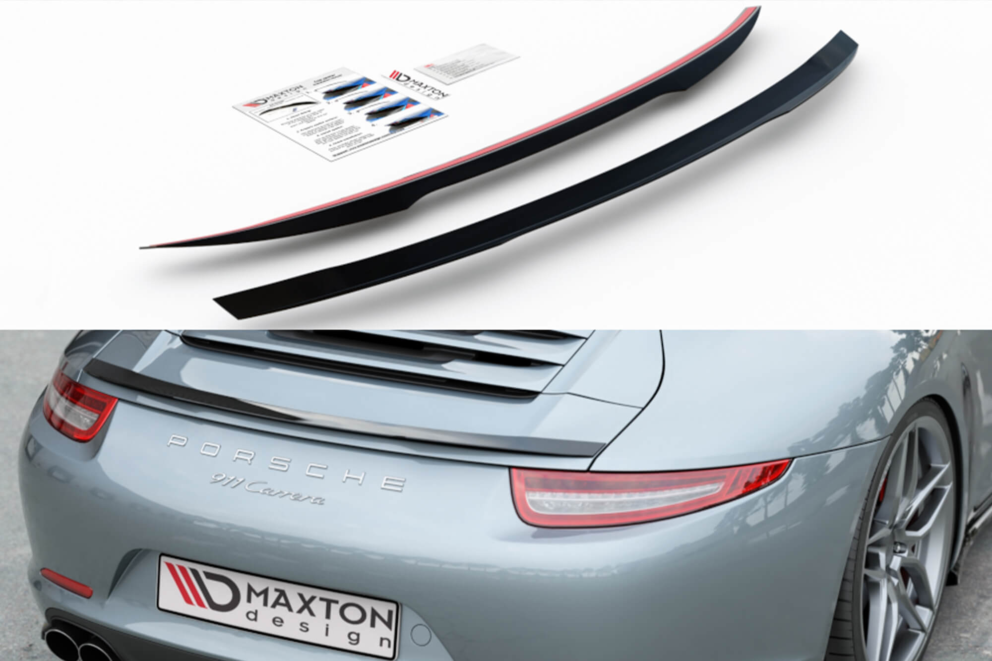 Спојлер  Maxton Design за багажник на Porsche 911 Carrera 991 2011-2016, боја карбон