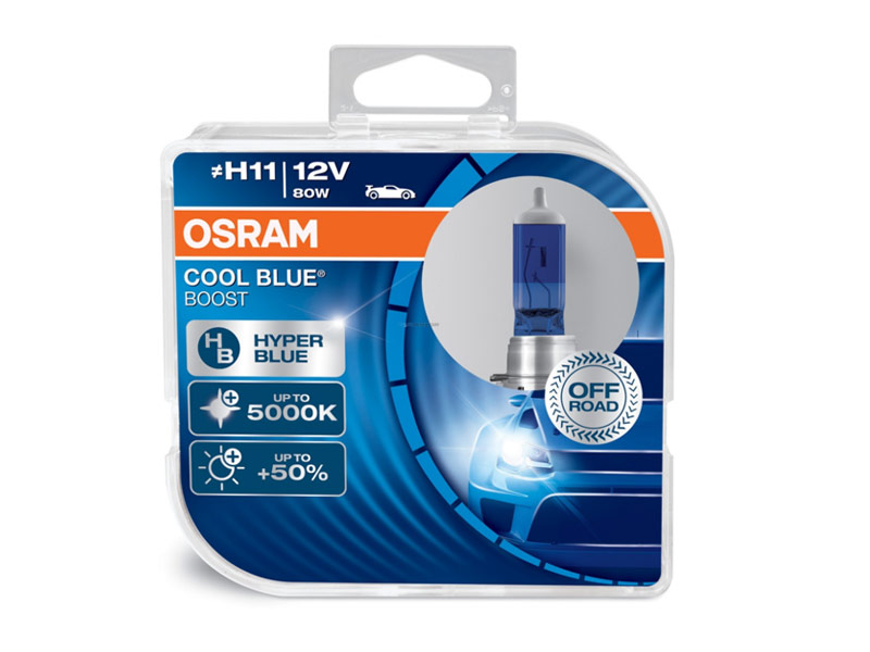 Комплет 2 бр. халогенски сијалици Osram H11 Cool Blue Boost 12V, 80W, PGJ19-2