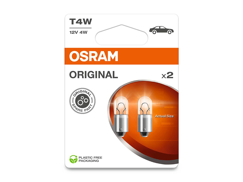 Комплет 2 бр. халогенски сијалици Osram T4W Original 12V, 4W, BA9s