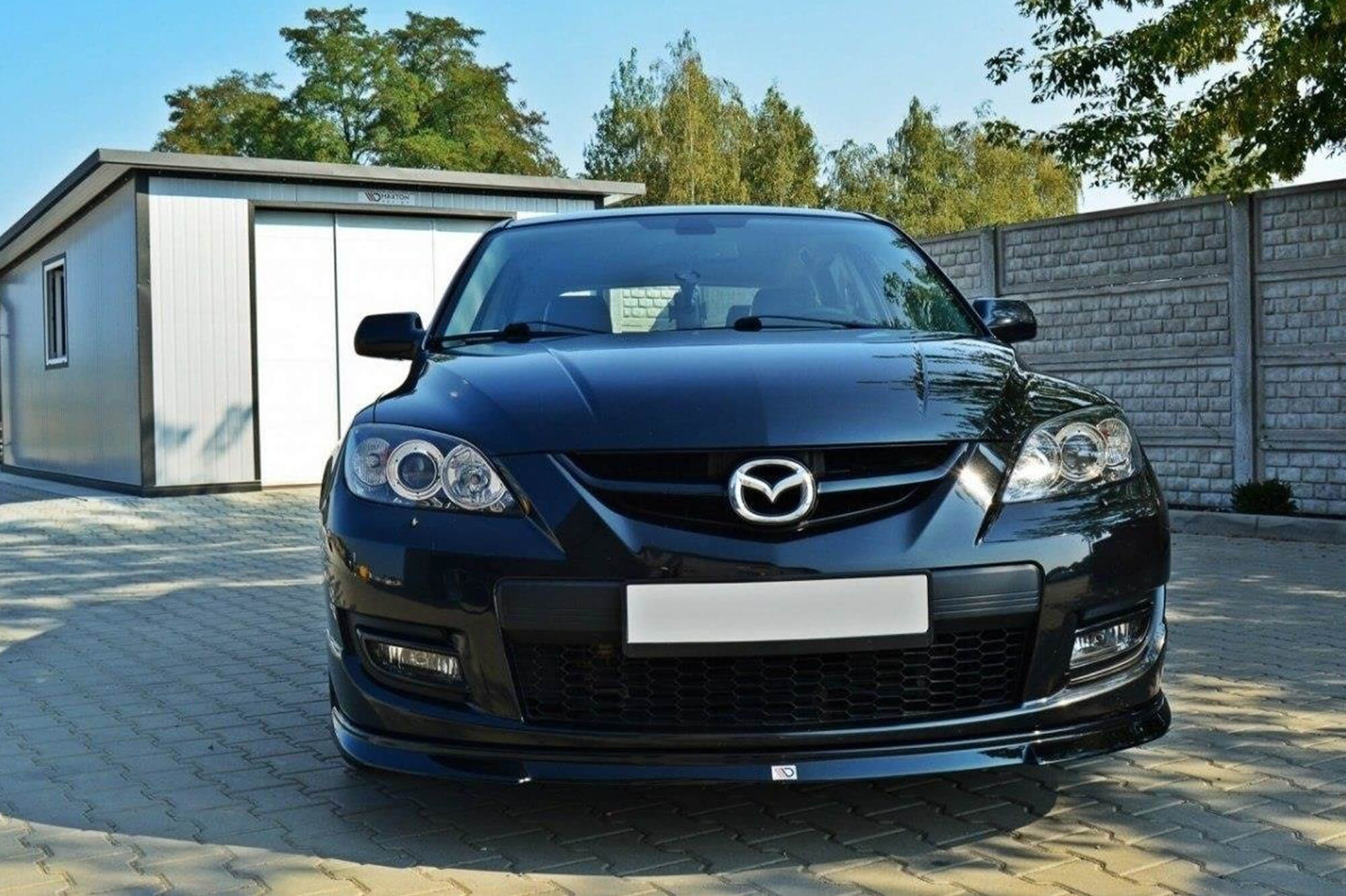 Спојлер  Maxton Design за преден  MPS браник на Mazda 3 2006-2008, црн лак