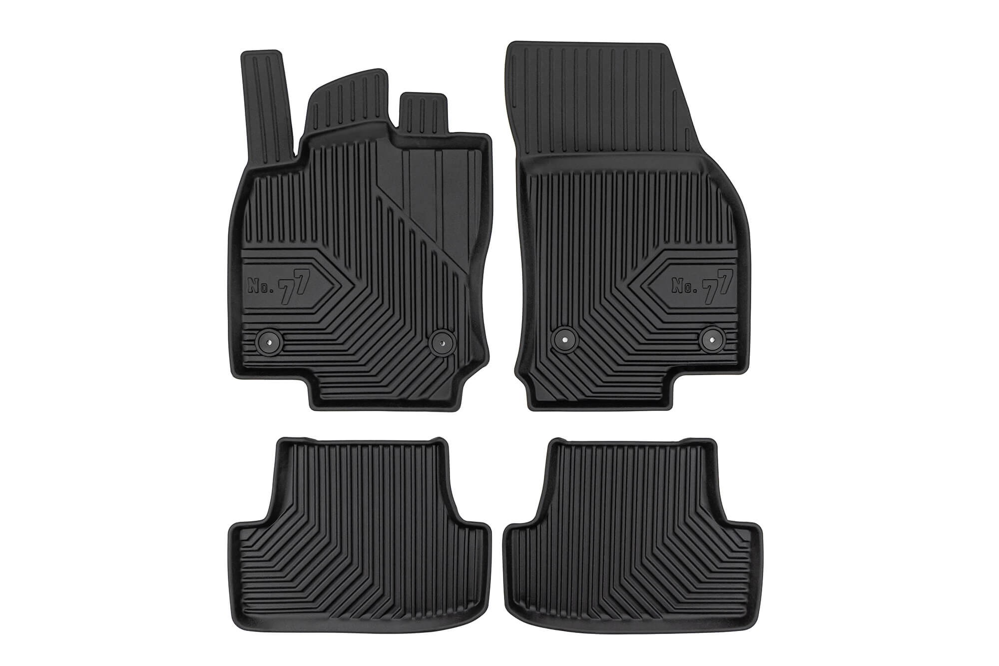 2.5D гумени патосници Frogum модел 77 за Volkswagen T-roc по 2017 година, 4 дела, црни