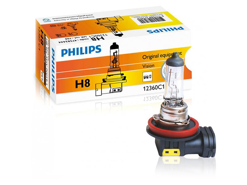 Халогенска сијалица Philips H8 Standard 12V, 35W, PGJ19-1, 1 бр.