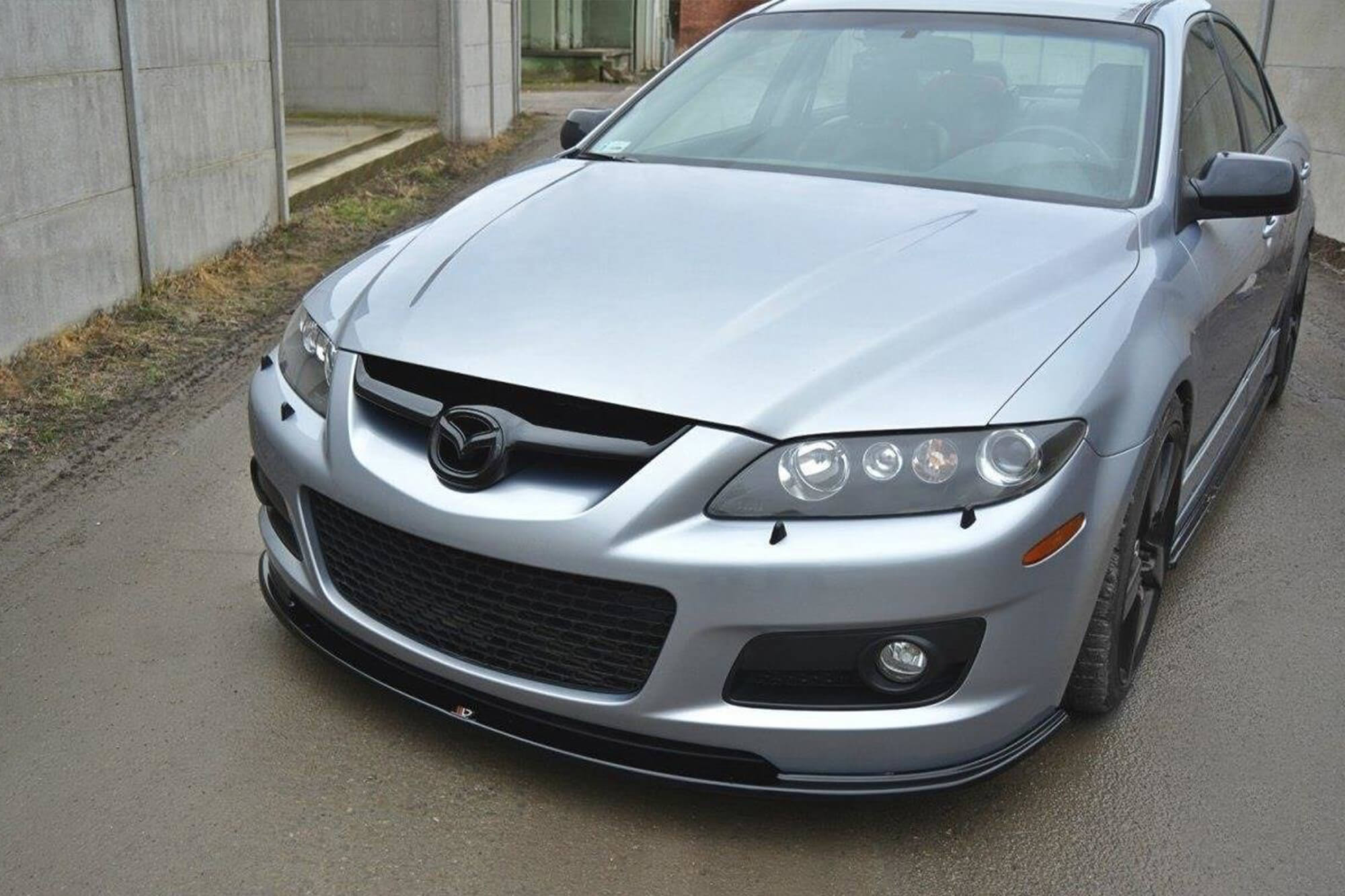 Спојлер  Maxton Design за преден  MPS браник на Mazda 6 седан 2006-2007, црн лак