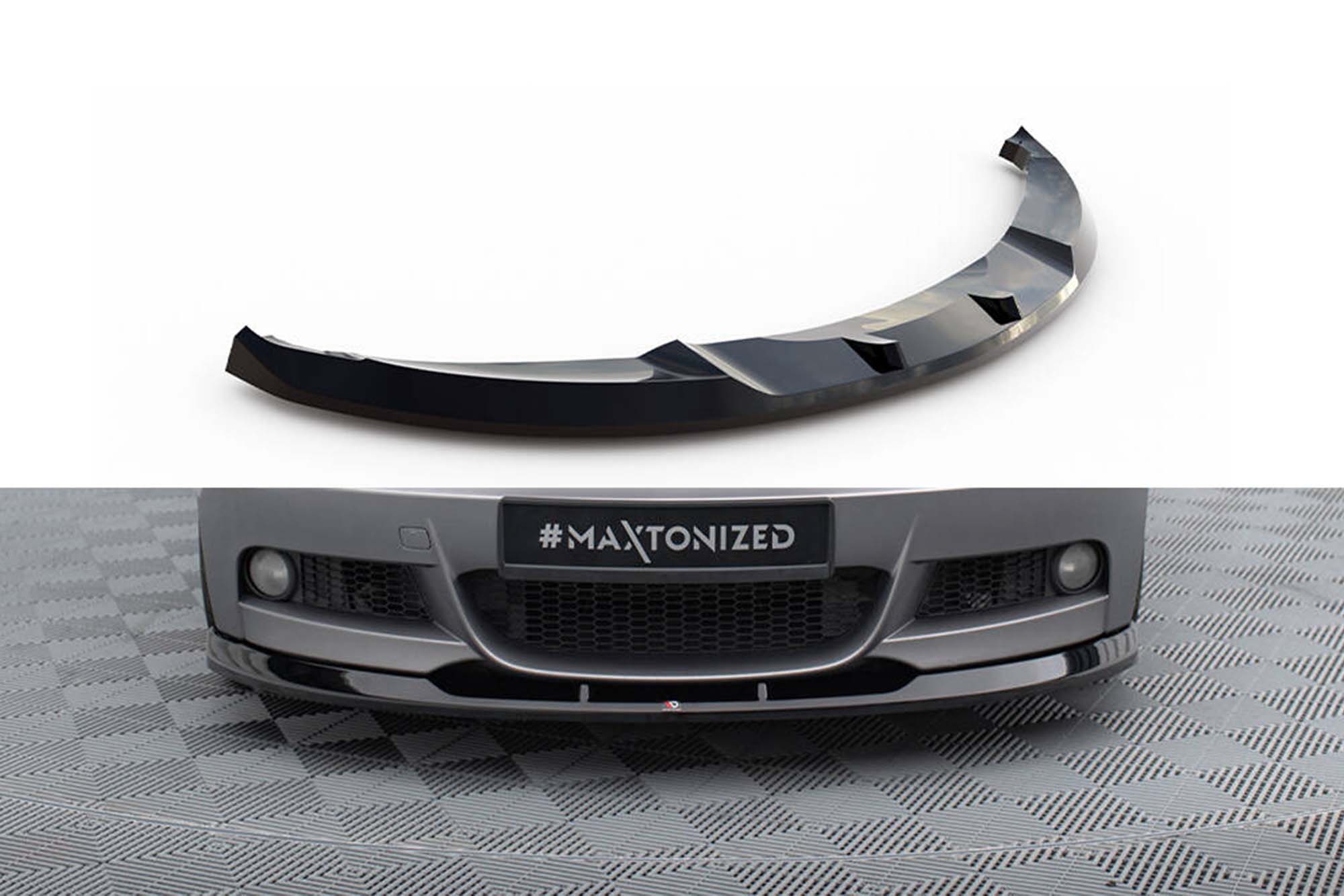 Спојлер  Maxton Design верзија 2 за преден  М браник на BMW серија 1 Е82 2007-2011, црн лак