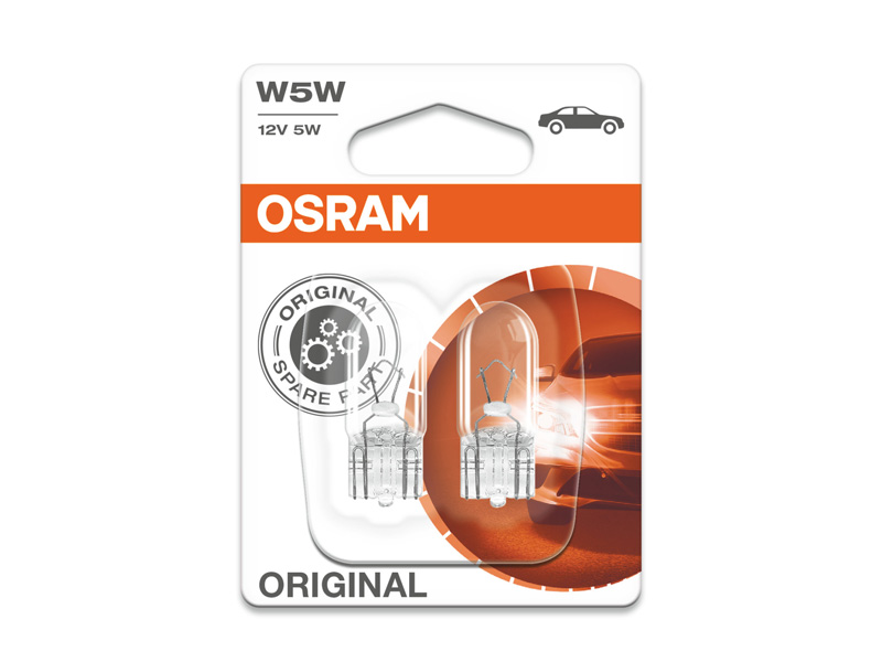 Комплет 2 бр. халогенски сијалици Osram W5W Original 12V, 5W, W2.1X9.5d