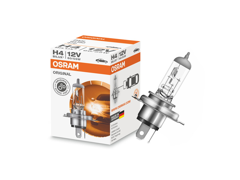 Халогенска сијалица Osram H4 Original 12V, 60/55W, P43t, 1 бр.