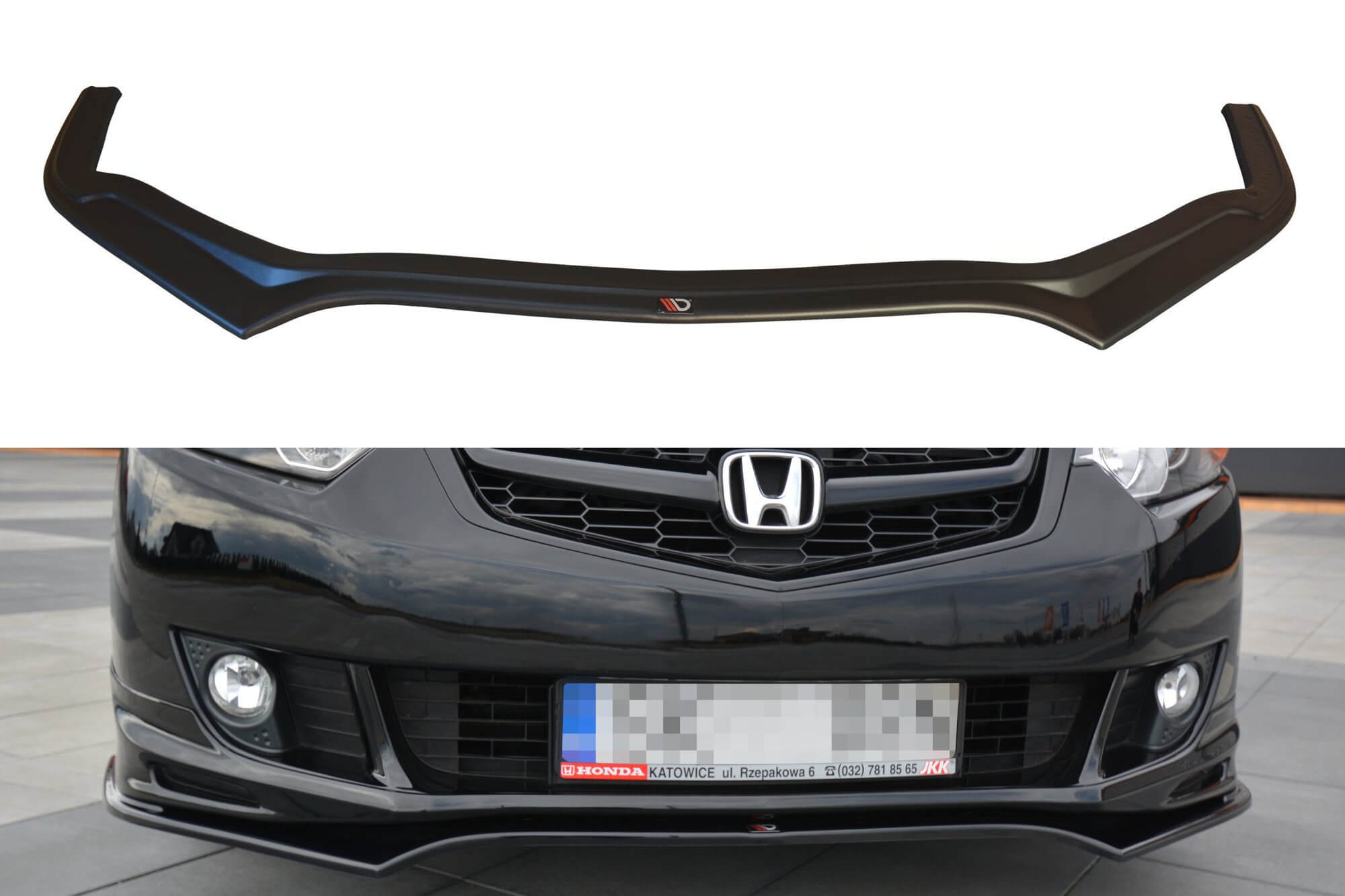 Спојлер  Maxton Design за преден  Type-S браник на Honda Accord CU-Series седан 2009-2011, црн мат