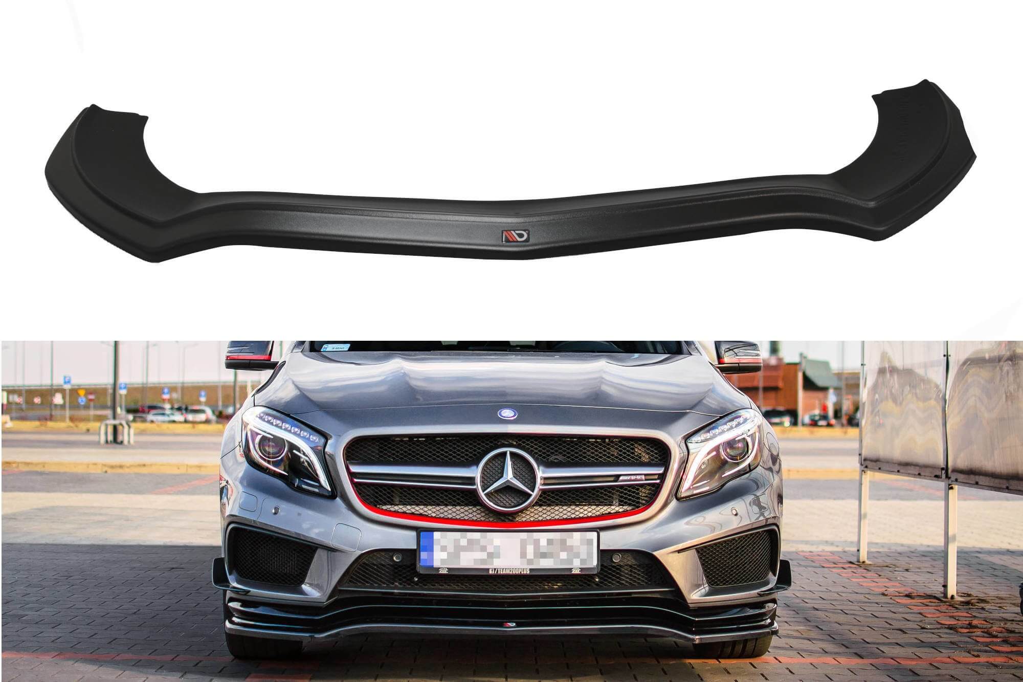 Спојлер  Maxton Design за преден  AMG браник на Mercedes GLA45 X156 2014-2017, црн лак