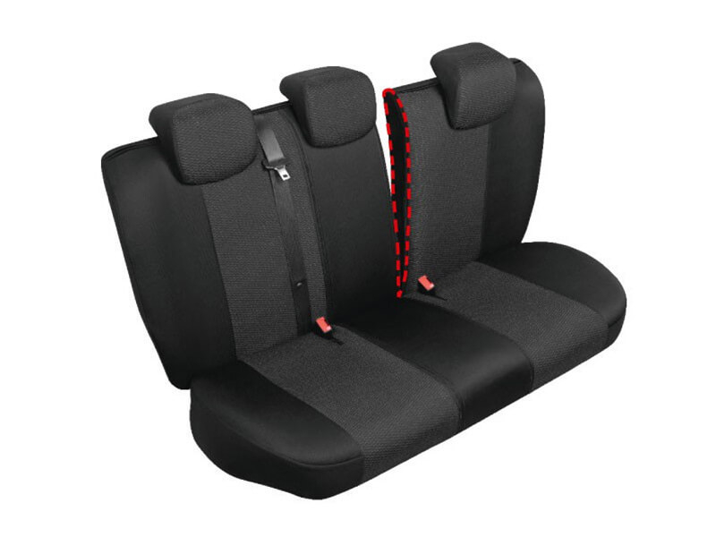 Навлаки Kegel за задно  седиште на Volkswagen Up, Skoda Citigo, Seat Mii 2011-2023, црни  со шарка