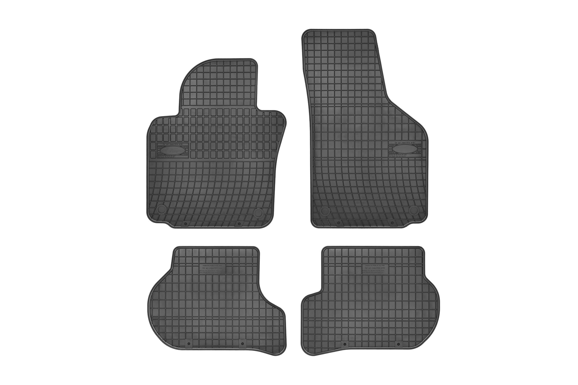 Гумени патосници Frogum за VW Up Seat Mii 2011-2019 Skoda Citigo по 2012 година 4 дела црни