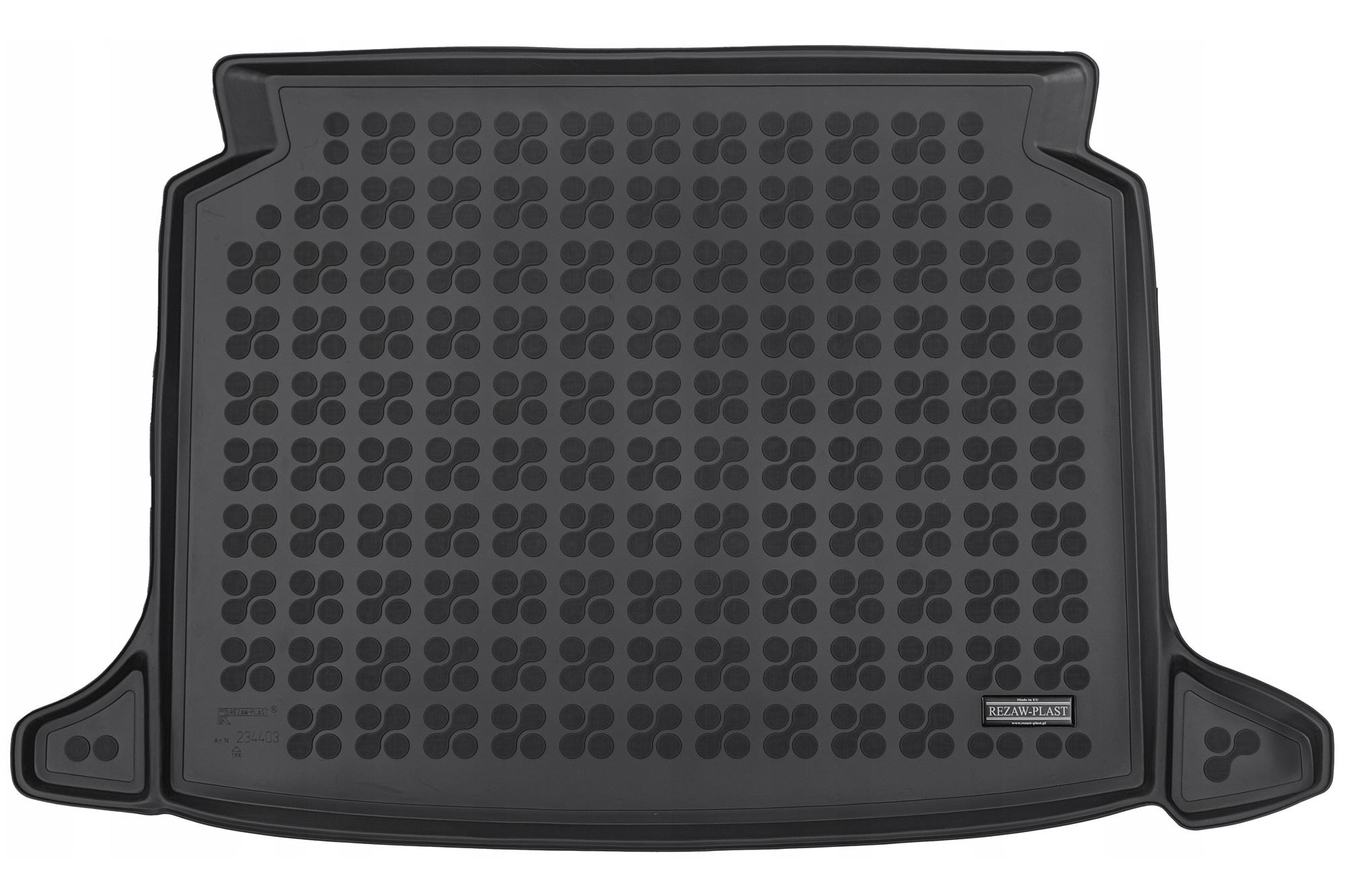 Гумена патосница за багажник Rezaw-Plast за MG 4 по 2023 година во горна положба на багажникот