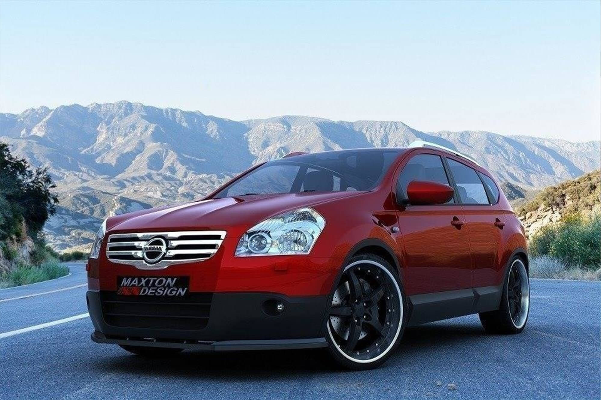 Спојлер  Maxton Design за стандарден  преден  браник на Nissan Qashqai 2007-2009, црн мат