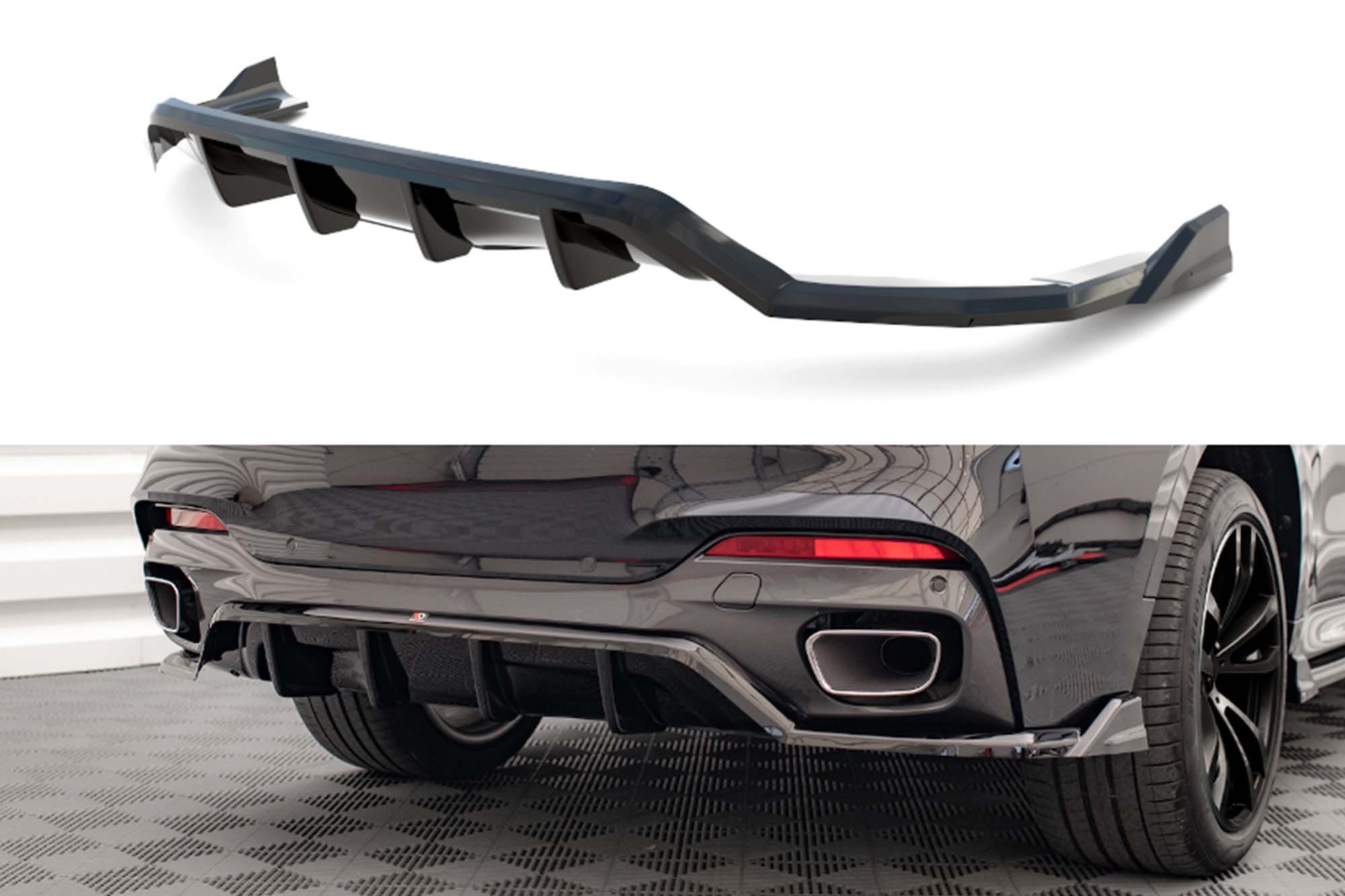 Спојлер  Maxton Design за заден M браник на BMW X6 F16 2014-2019, црн лак