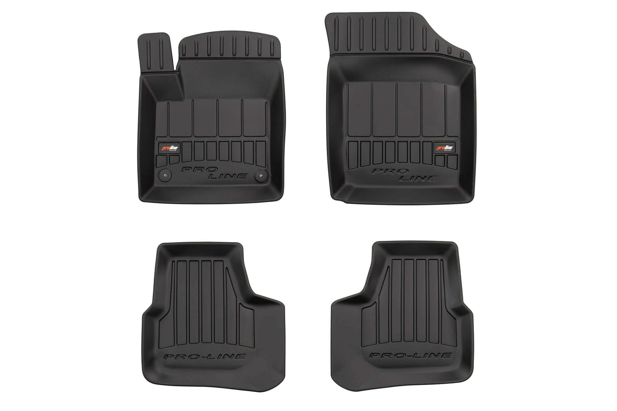 3D Гумени патосници Frogum за VW UP Seat Mii Skoda Citigo по 2011 година 4 дела црни