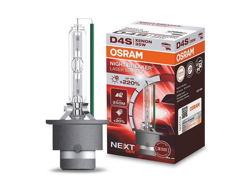 Ксенон сијалица Osram D4S Night Breaker Laser Next Gen 42V, 35W, P32d-5, 4500K, 3200lm