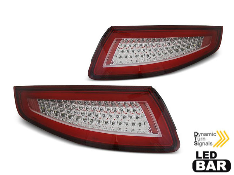 Комплет LED штопови за Porsche 911 997 2004-2009, црвена и бела основа, лев и десен