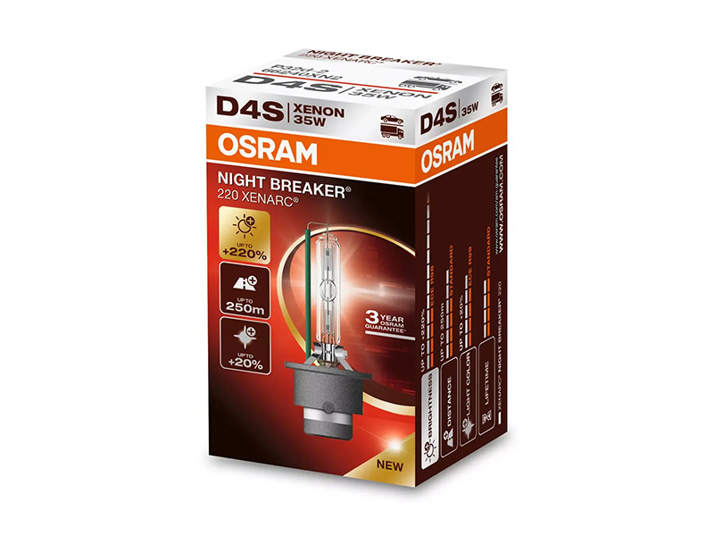 Ксенон сијалица Osram D4S Xenarc Night Breaker 220 42V, 35W, P32D-5, 4400K, 3200lm