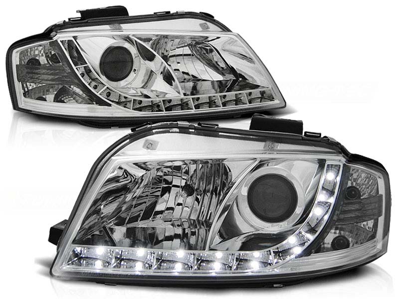 Комплет тунинг фарови со LED светла за Audi A3 8P 05.2003-03.2008 3D/5D , лев и десен