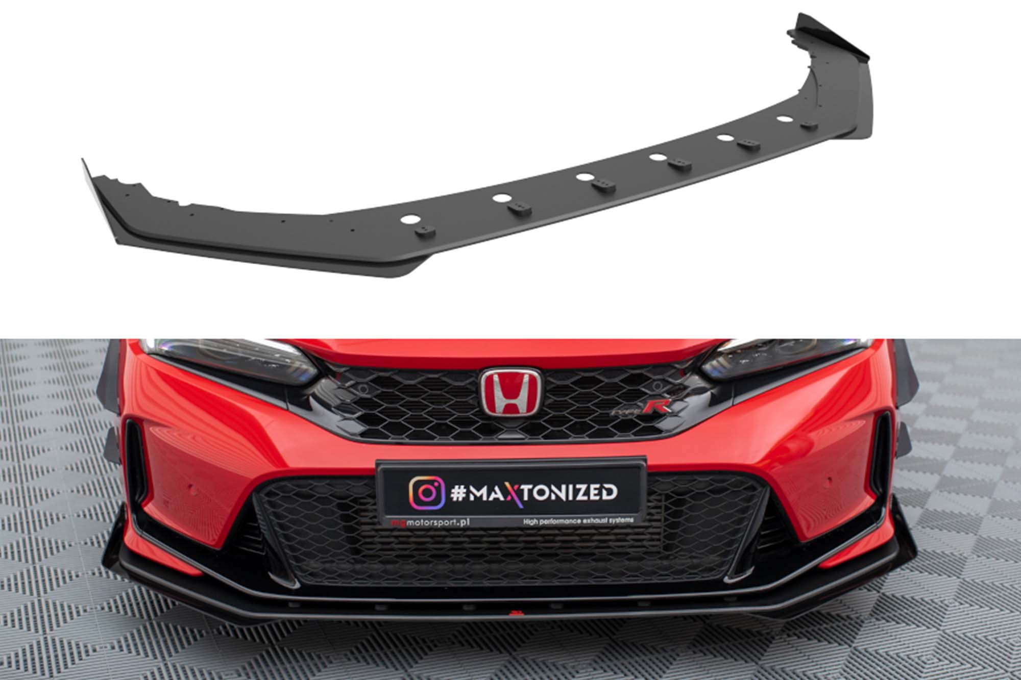 Спојлер  Maxton Design за преден  браник на Honda Civic Type-R по 2023 година, црн мат