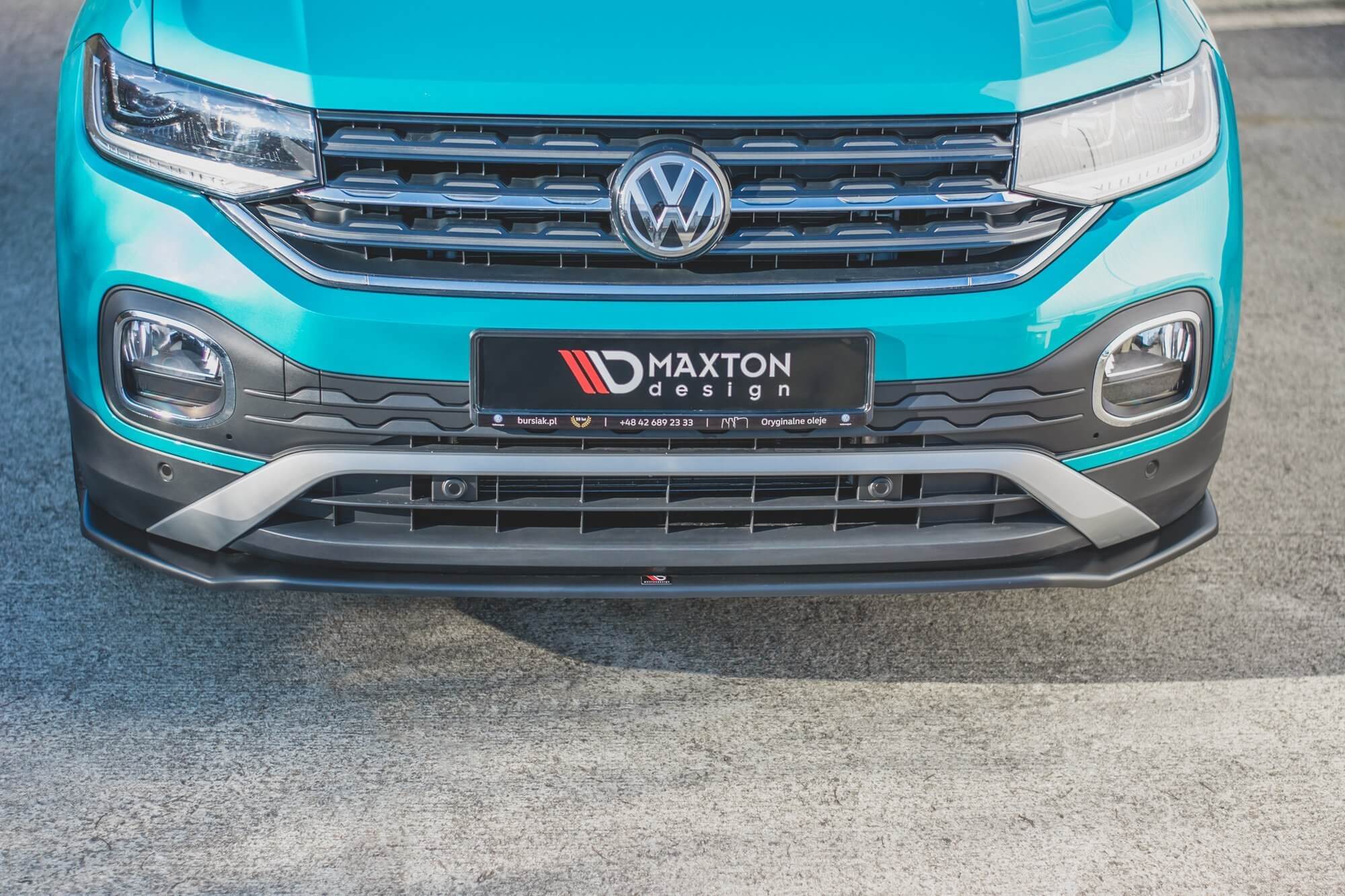 Спојлер  Mаxton Design за стандарден  преден  браник на VW Т-Cross по 2018 година, црн лак