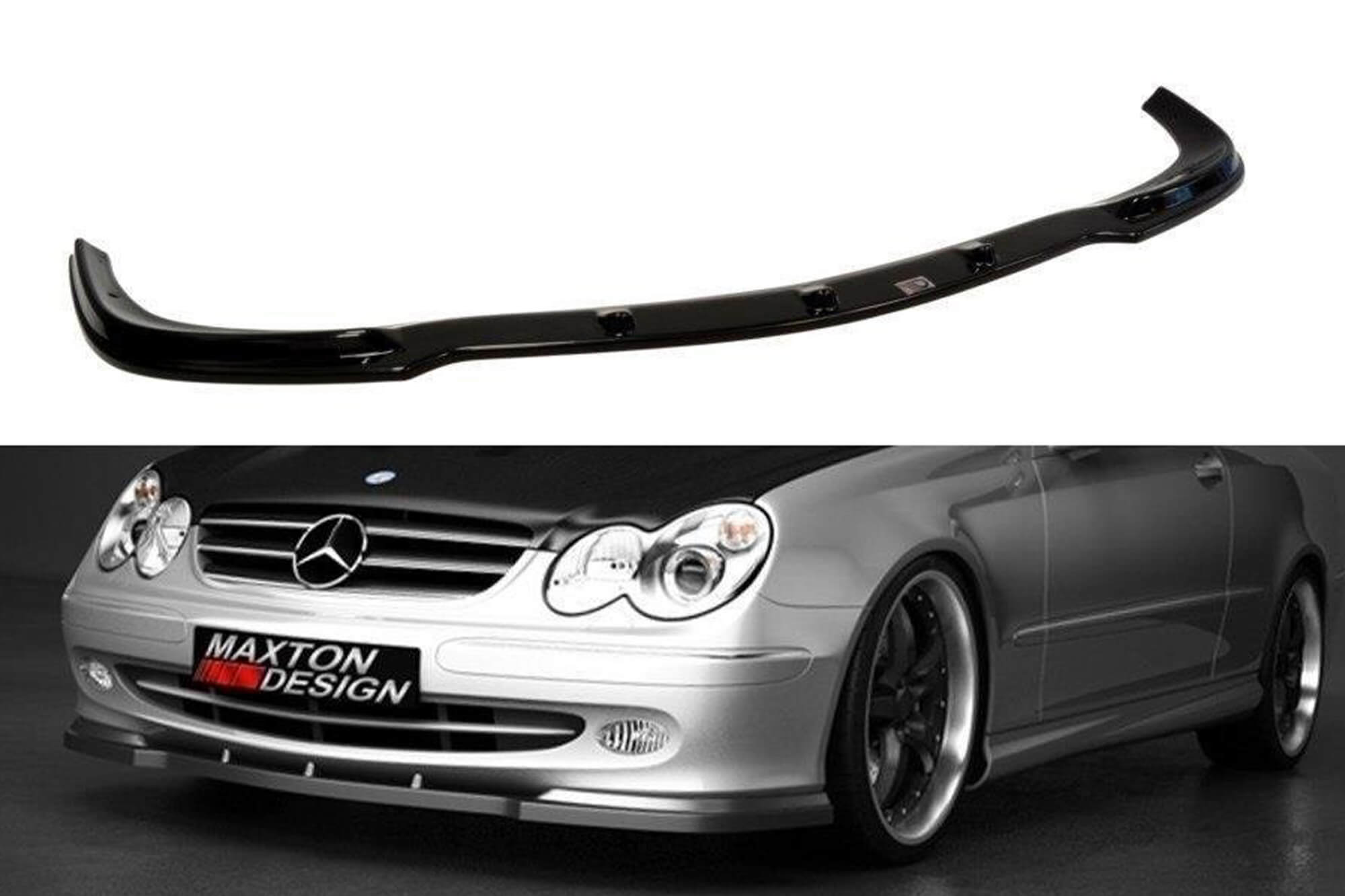 Спојлер  Maxton Design за стандарден  преден  браник на Mercedes CLK W209 2003-2006, црн мат