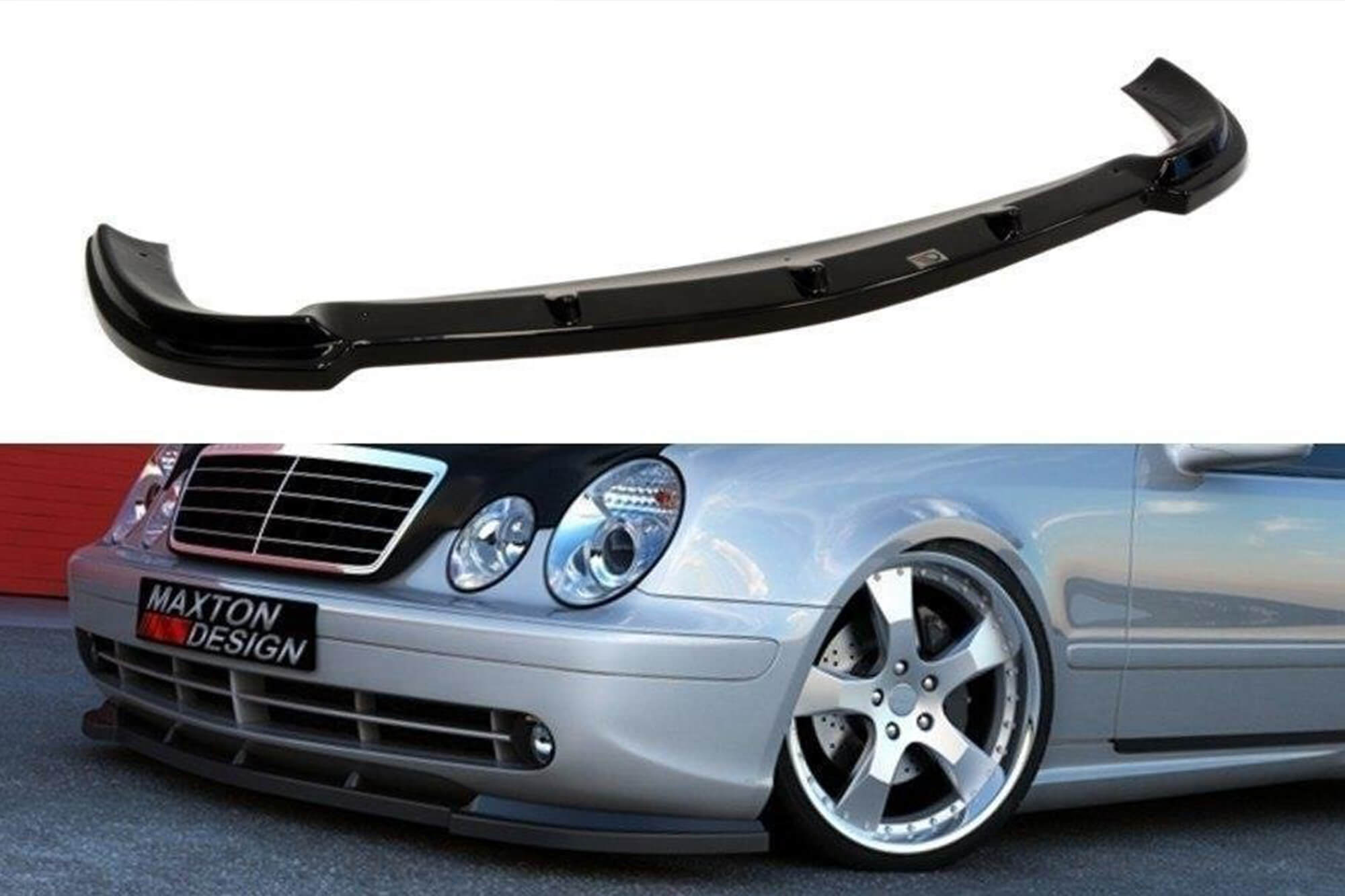 Спојлер  Maxton Design за преден  AMG браник на Mercedes CLK W208 1997-2003, црн мат