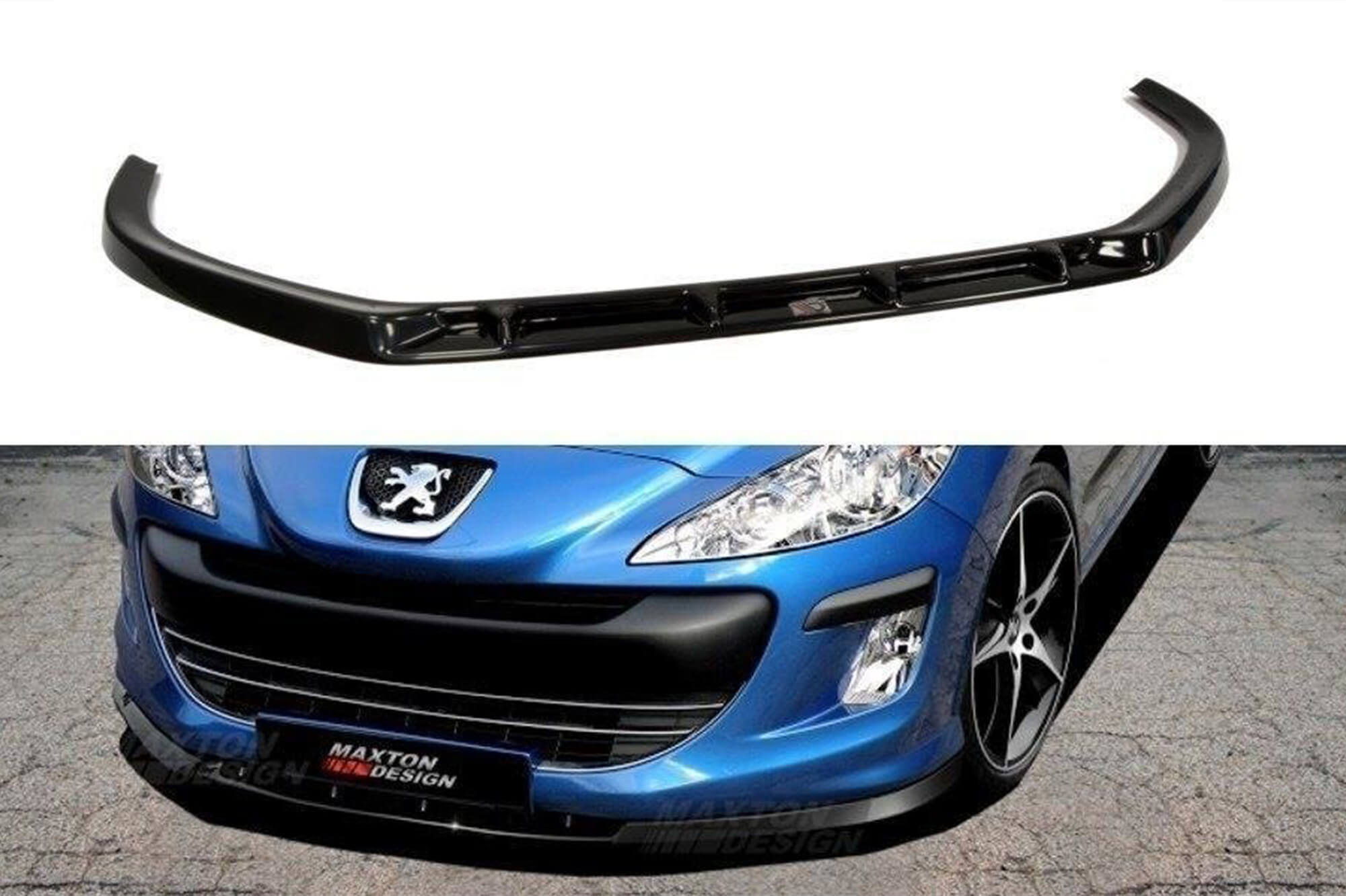 Спојлер  Maxton Design за стандарден  преден  браник нa Peugeot 308 2007-2011, боја карбон