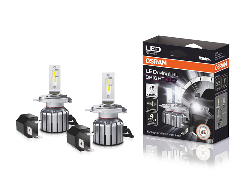 LED сијалици Osram Bright H4/H19 12V, 15/15W, 6000K