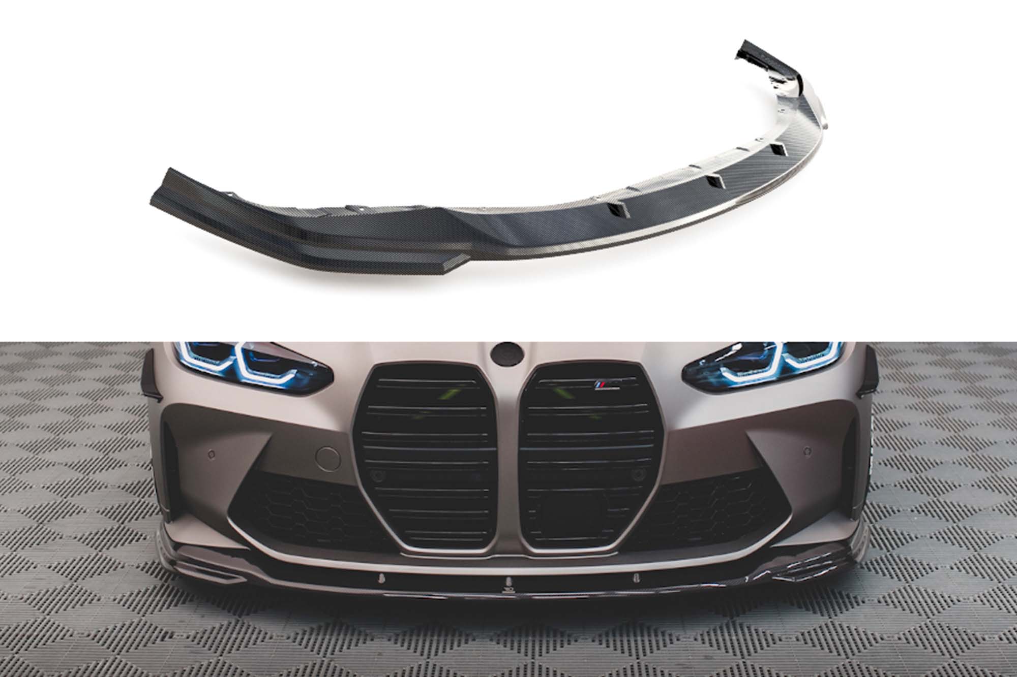 Карбонски Спојлер  Maxton Design верзија 2 за преден  браник на BMW M3 G80, M4 G82 по 2021 година