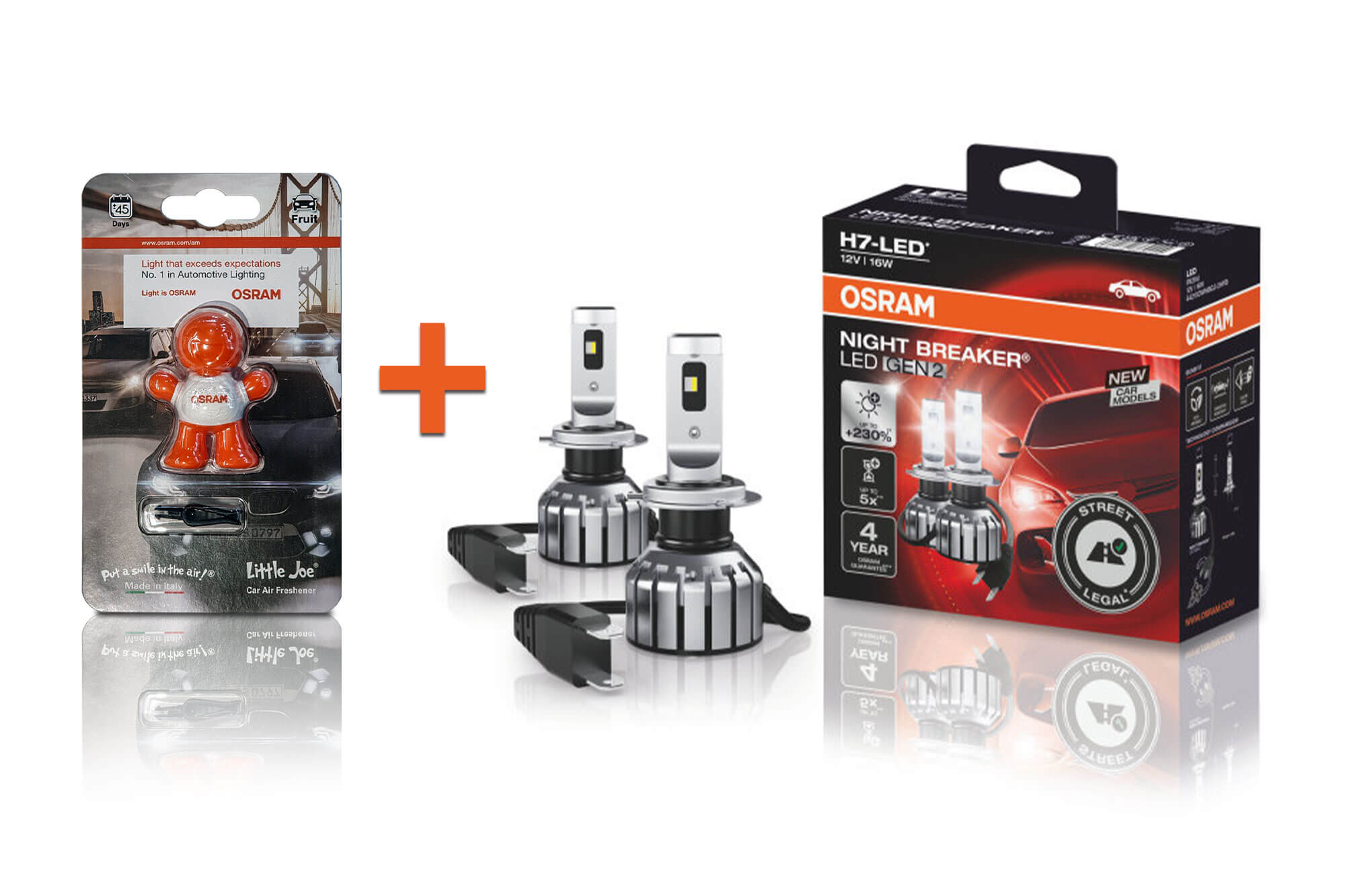 LED сијалици Osram за фарови H7 Night Breaker GEN2 ладно бела  светлина, 12V, 16W, 6000K, 1500LM